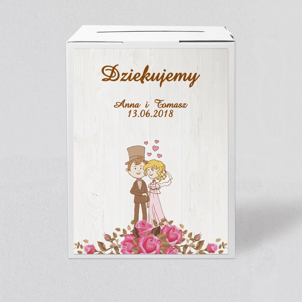 Pudełko na koperty i pieniądze Naturalna Miłość Motyw 6