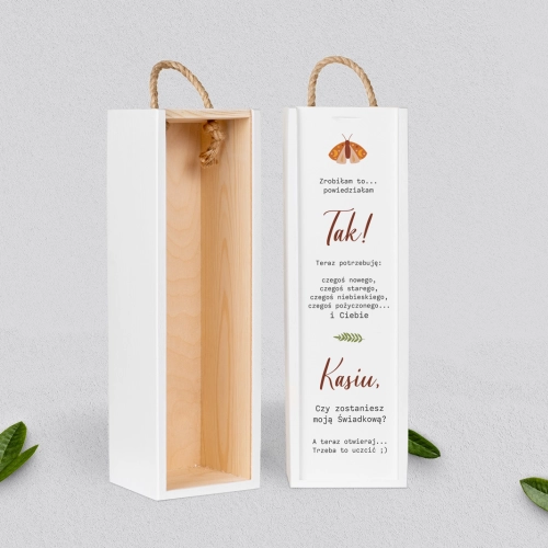 Prośba o Świadkowanie - SNW biała Butterflies - Motyw 3