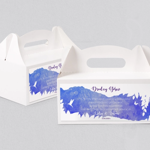 Pudełko na ciasto weselne Stylish Motyw 6