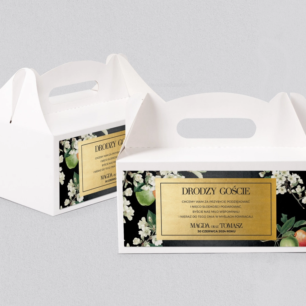 Pudełko na ciasto weselne Amore - Motyw 4