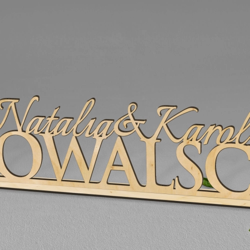Napis na stół Pary Młodej - wzór 2