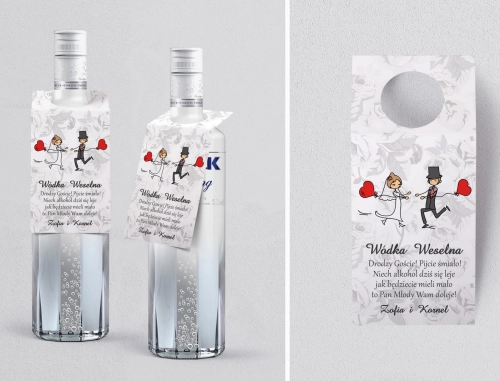 Zawieszka na alkohol oczko Zakochani Motyw 5