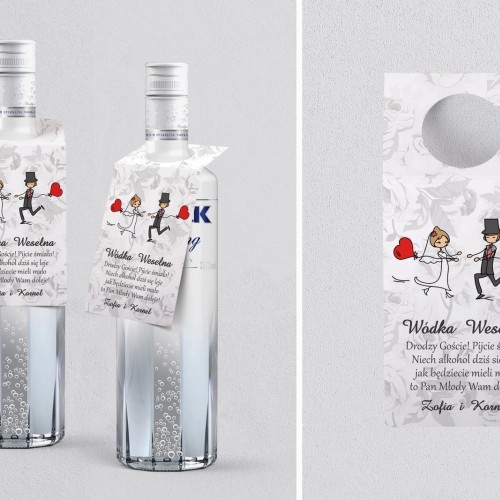 Zawieszka na alkohol oczko Zakochani Motyw 5