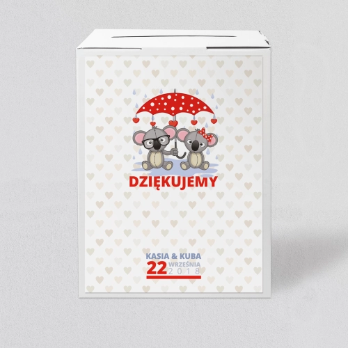 Pudełko na koperty i pieniądze Uroczy Deszcz Motyw 13
