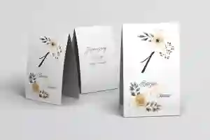 Numerki na stół Akwarelowe Wianki Motyw 4