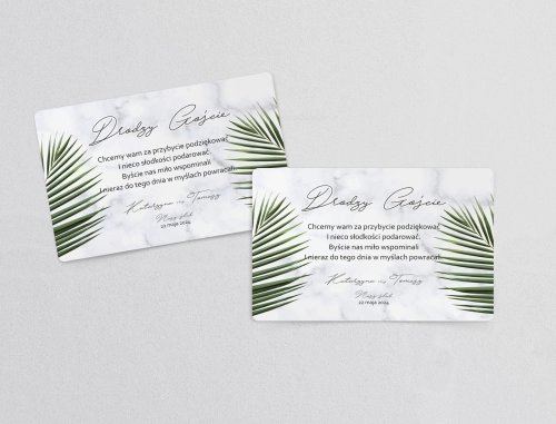 Naklejki na ciasto weselne Marble leaf Motyw 1