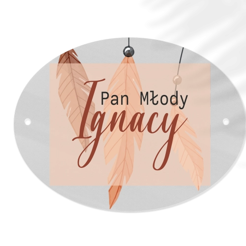 Zawieszka na krzesła - Owalna Butterflies - Motyw 1