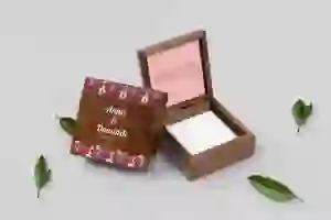 Pudełko na obrączki brązowe - Retro Style Motyw 2