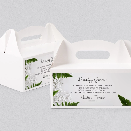 Pudełko na ciasto weselne Soft - Motyw 2