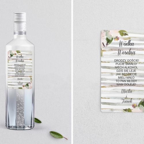 Naklejki na alkohol - Akwarelka - Motyw 1