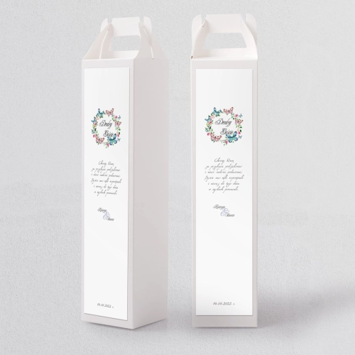 Pudełko na alkohol Akwarelowe Wianki Motyw 3