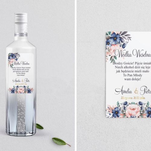 Naklejki na alkohol - Geometryczne serce - Motyw 2