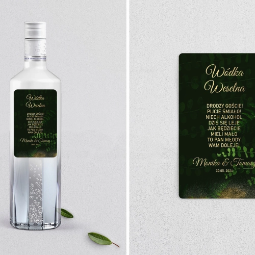 Naklejki na alkohol - Greenery - Motyw 3