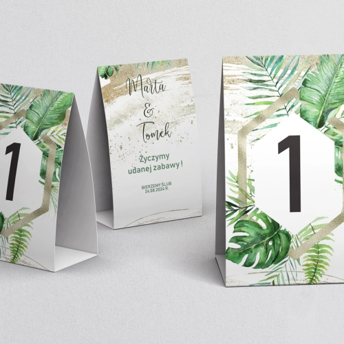 Numerki na stół Tropical Motyw 1