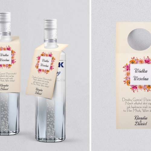 Zawieszka na alkohol oczko Love Motyw 12