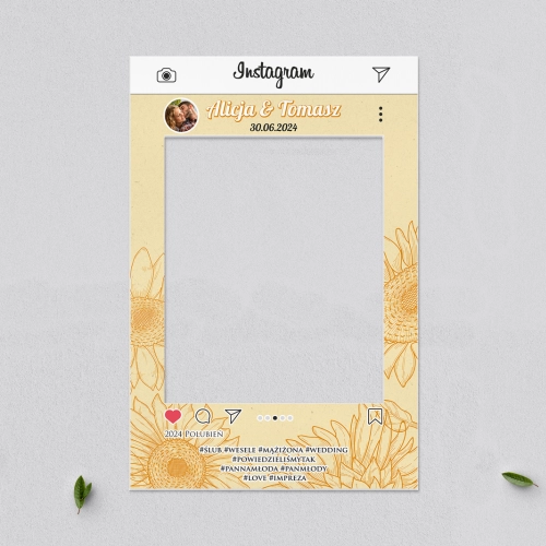 Ramka do zdjęć - Instagram Sunflowers Motyw 1