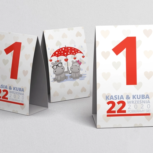 Numerki na stół Uroczy Deszcz Motyw 15