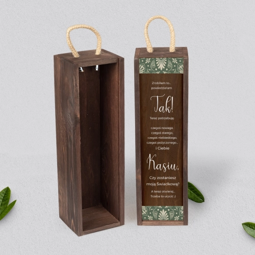 Prośba o Świadkowanie - SNW brązowa Vintage Motyw 2