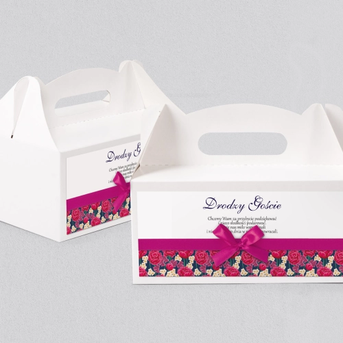 Pudełko na ciasto weselne Laura Motyw 4