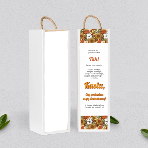 Prośba o Świadkowanie - SNW Akryl biała Retro Style Motyw 1