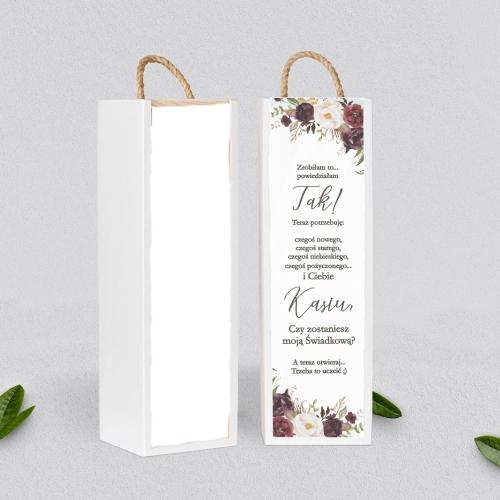 Prośba o Świadkowanie - SNW Akryl biała PasteLove Motyw 3