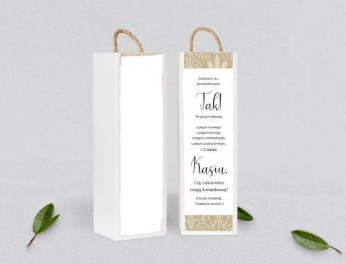 Prośba o Świadkowanie - SNW Akryl biała Vintage Motyw 1