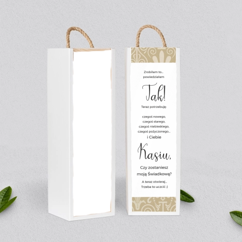 Prośba o Świadkowanie - SNW Akryl biała Vintage Motyw 1