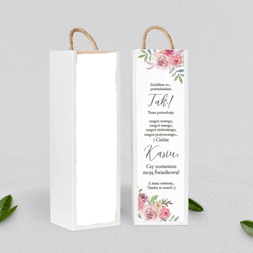 Prośba o Świadkowanie - SNW Akryl biała PasteLove Motyw 2