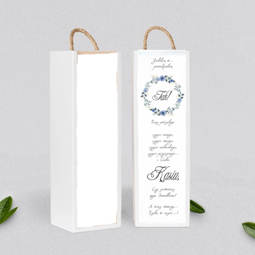 Prośba o Świadkowanie - SNW Akryl biała Akwarelowe Wianki Motyw 1