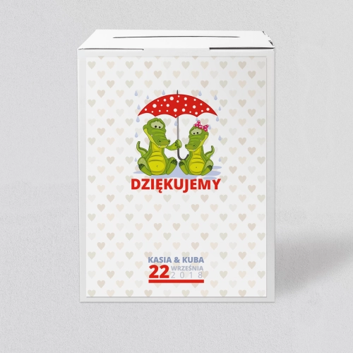 Pudełko na koperty i pieniądze Uroczy Deszcz Motyw 17