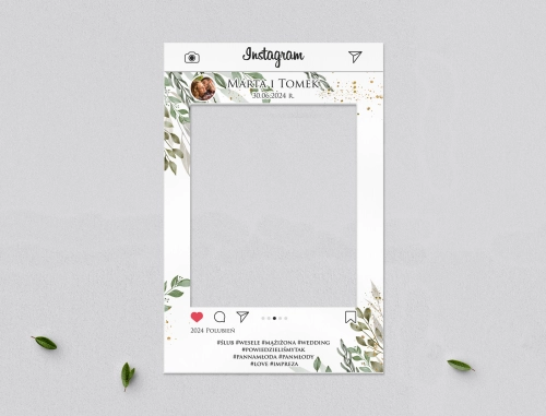 Ramka do zdjęć - Instagram Leaves Motyw 3
