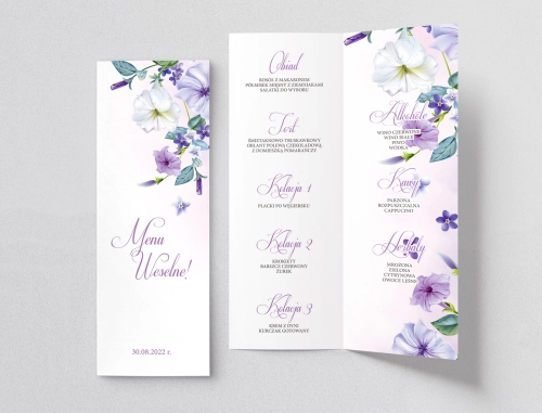 Menu Weselne About You - Motyw 2