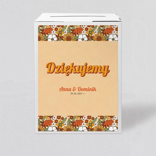 Pudełko na koperty i pieniądze Retro Style Motyw 1