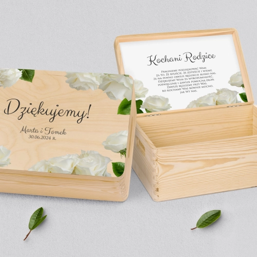 Skrzyneczka dla Rodziców - naturalna Soft Motyw 4