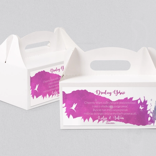 Pudełko na ciasto weselne Stylish Motyw 8