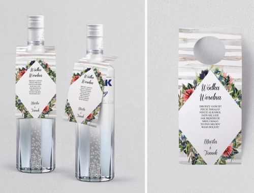 Zawieszka na alkohol oczko Akwarelka Motyw 3