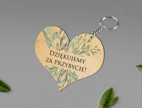 Breloki z Nadrukiem - Serce Leaves Motyw 3