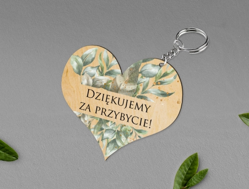 Breloki z Nadrukiem - Serce Leaves Motyw 1