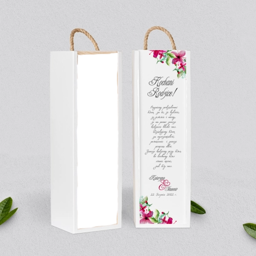 Skrzynka dla Rodziców - SNW Biała Akwarelowe Wianki Motyw 2