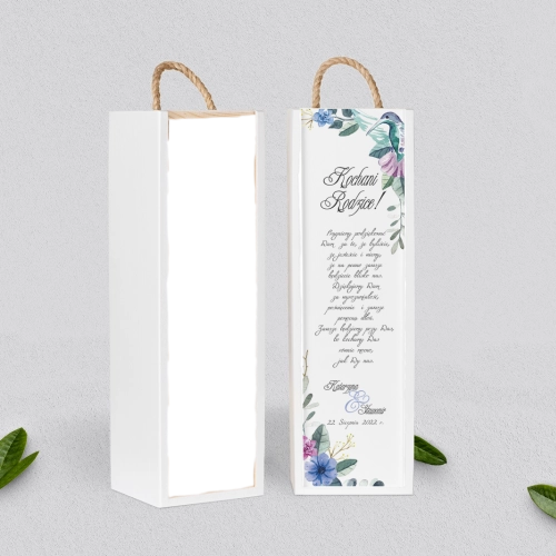 Skrzynka dla Rodziców - SNW Biała Akwarelowe Wianki Motyw 8