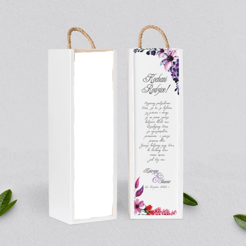 Skrzynka dla Rodziców - SNW Biała Akwarelowe Wianki Motyw 7