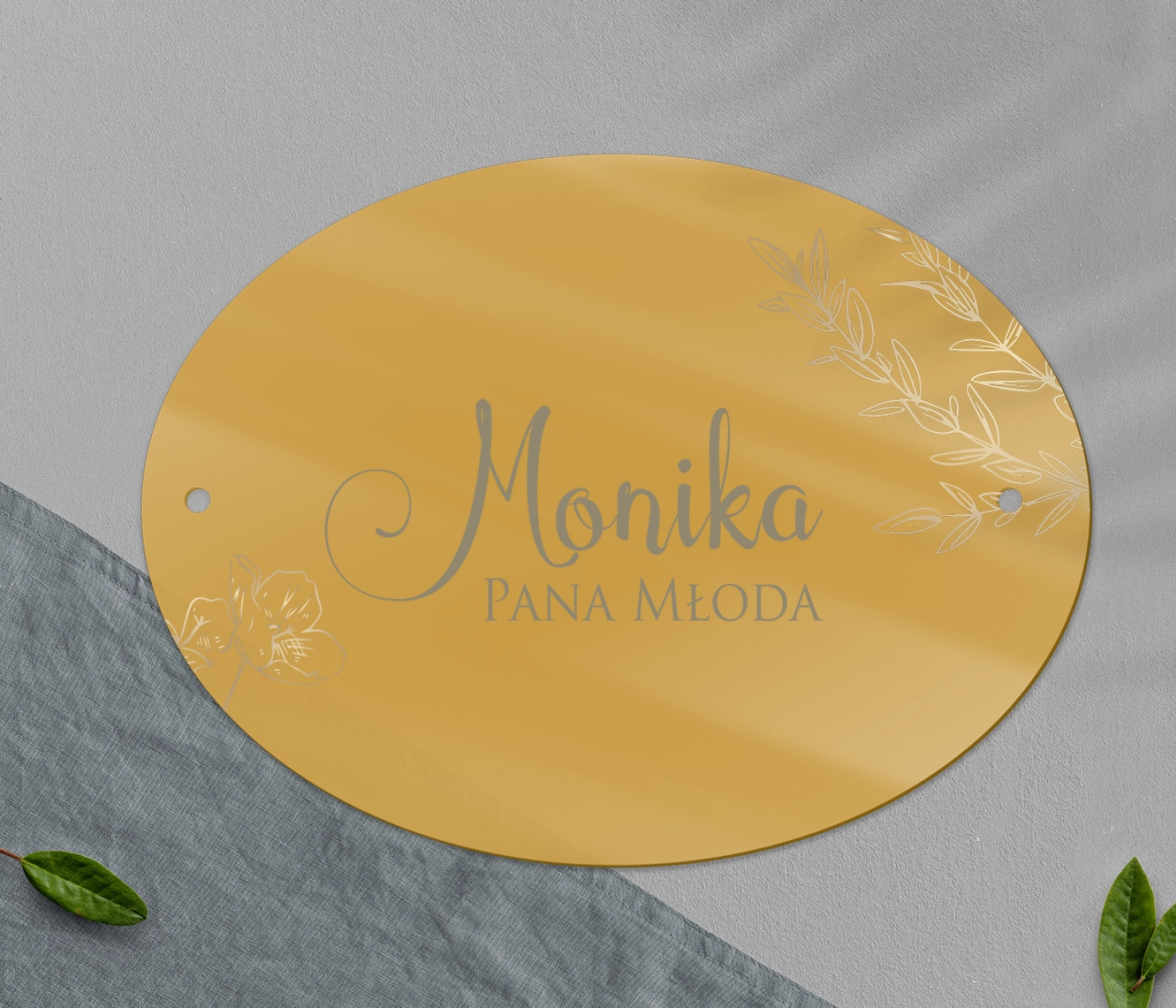 Zawieszka na krzesła - Owalna Fiori Motyw 3