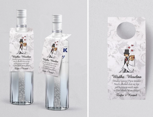Zawieszka na alkohol oczko Zakochani Motyw 1