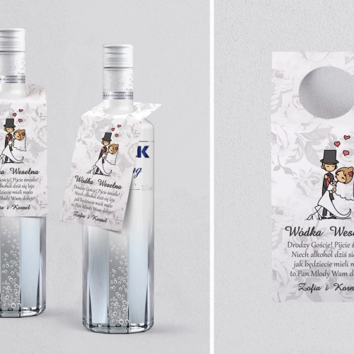 Zawieszka na alkohol oczko Zakochani Motyw 1