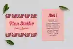 Plan Stołów - Karteczka Retro Style Motyw 2