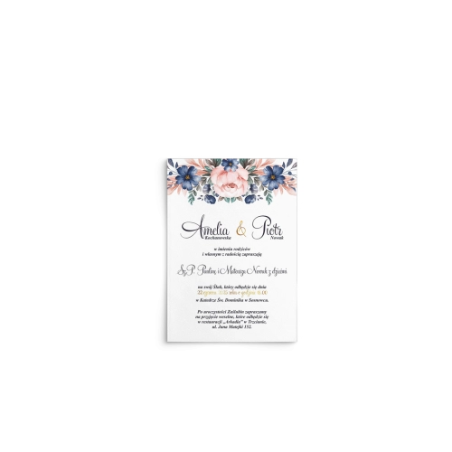 Zaproszenia ślubne Geometryczne Serce - Motyw 2