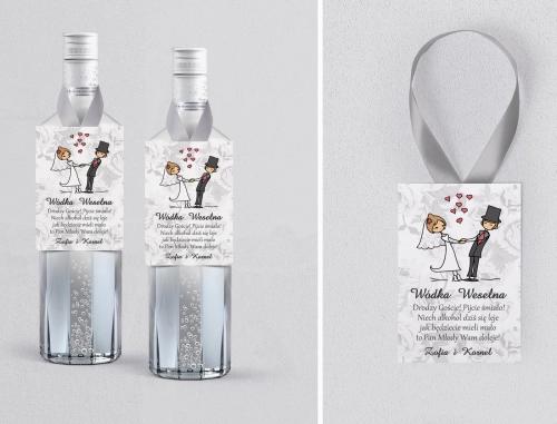 Zawieszka na alkohol Zakochani - Motyw 8