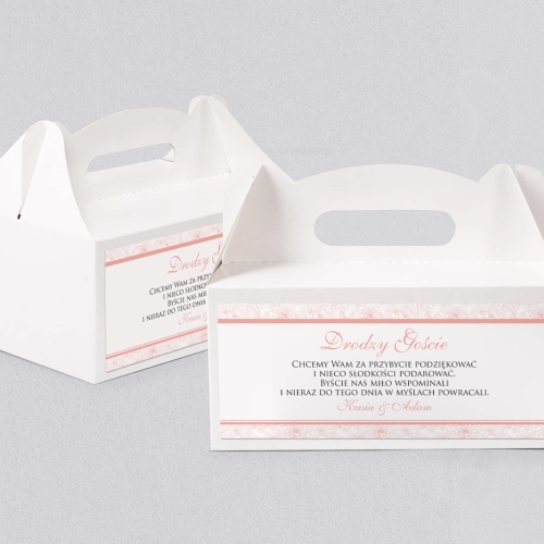 Pudełko na ciasto weselne Ornaments - Motyw 5