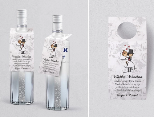 Zawieszka na alkohol oczko Zakochani Motyw 3