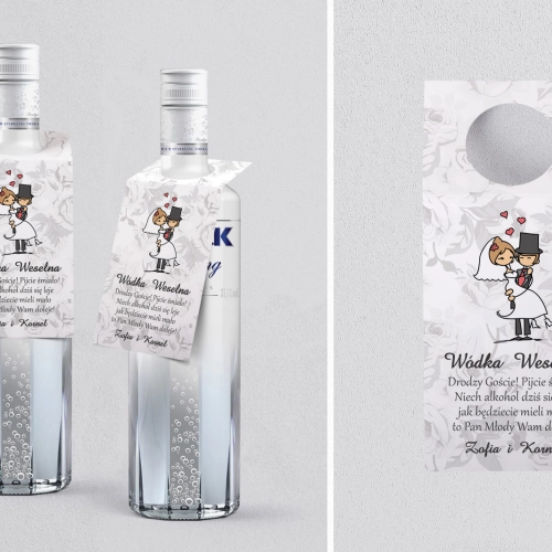 Zawieszka na alkohol oczko Zakochani Motyw 3